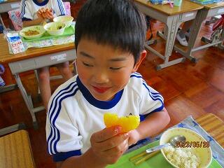 上手にむけました。